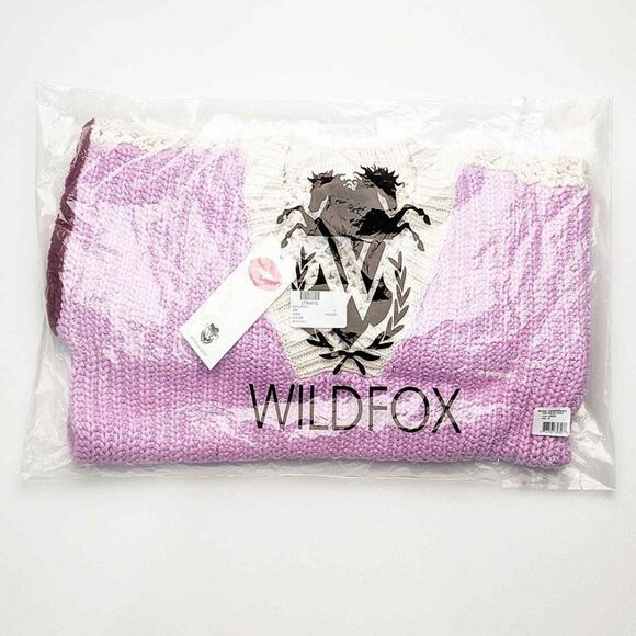 Wildfox Beverly Colorblock Loose Knit Sweater Small - Picture 6 of 7